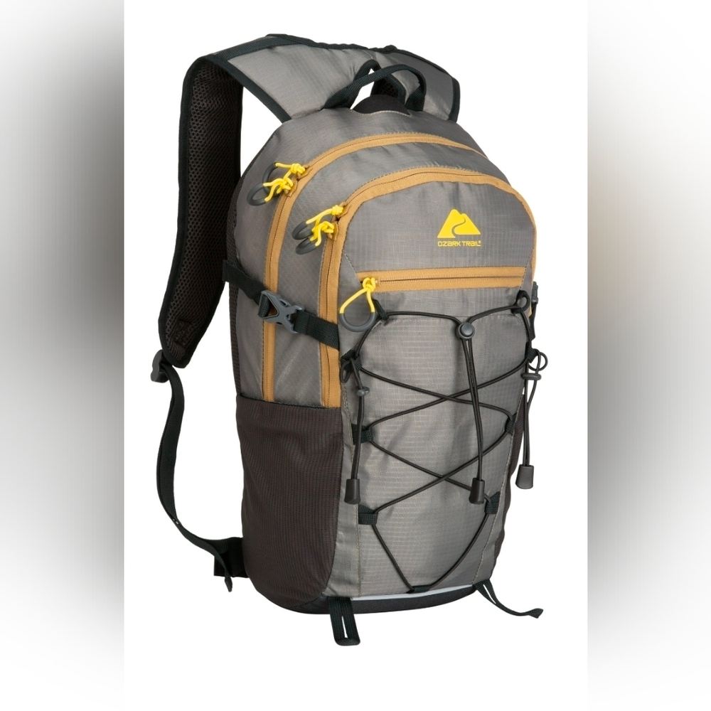 Ozark Trail Gray and Yellow Daypack Backpack